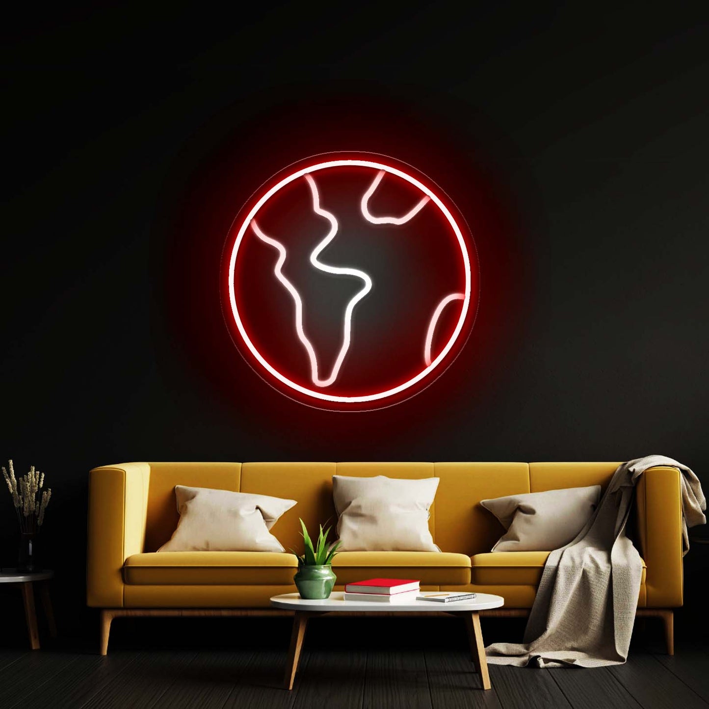 Earth Neon Light For Home Decor