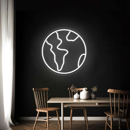 Earth Neon Light For Home Decor