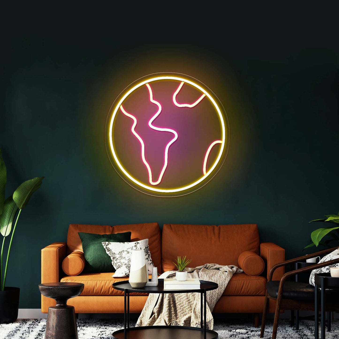 Earth Neon Light For Home Decor