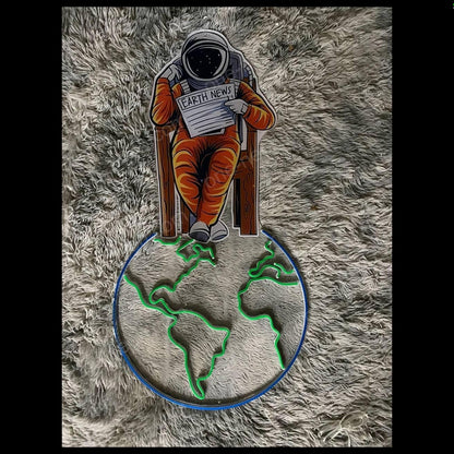 Earth News Blue Green Led Neon Sign Wall Art For Home Decor | Shineneon