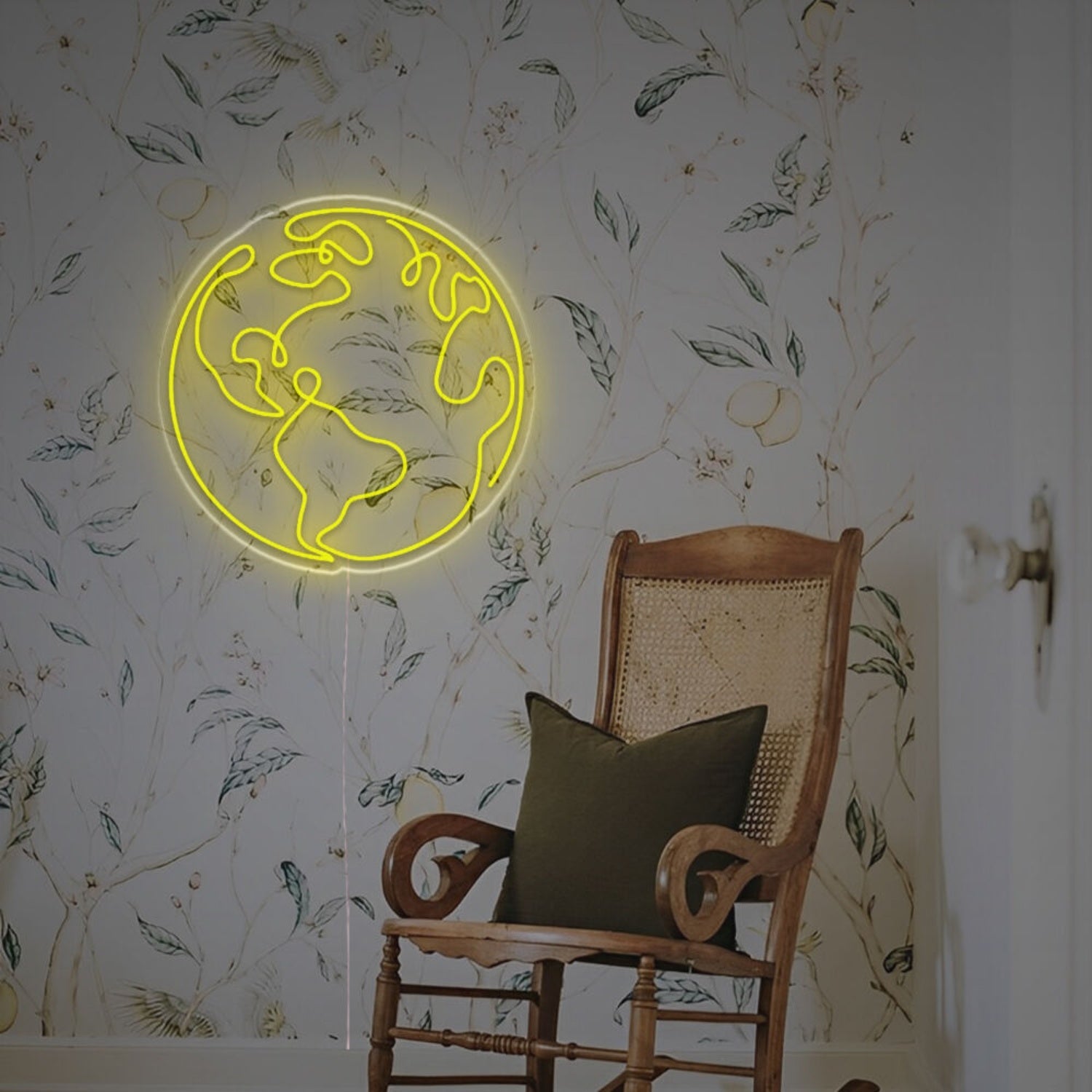 Earth Outline Drawing Led Neon Sign For Home Decor - Shineneon