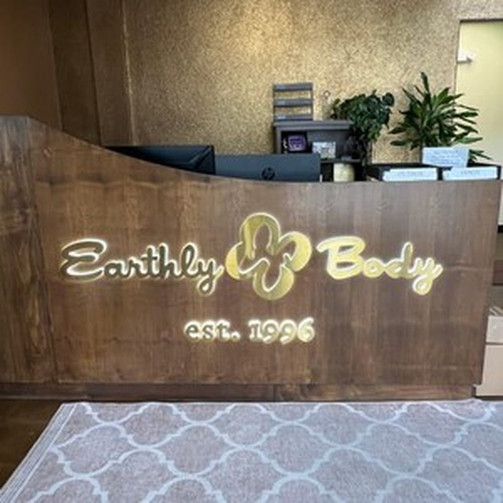 Earthly Body Est 1996 With Logo 3D Backlit Channel Letters Led Light Sign - Shineneon