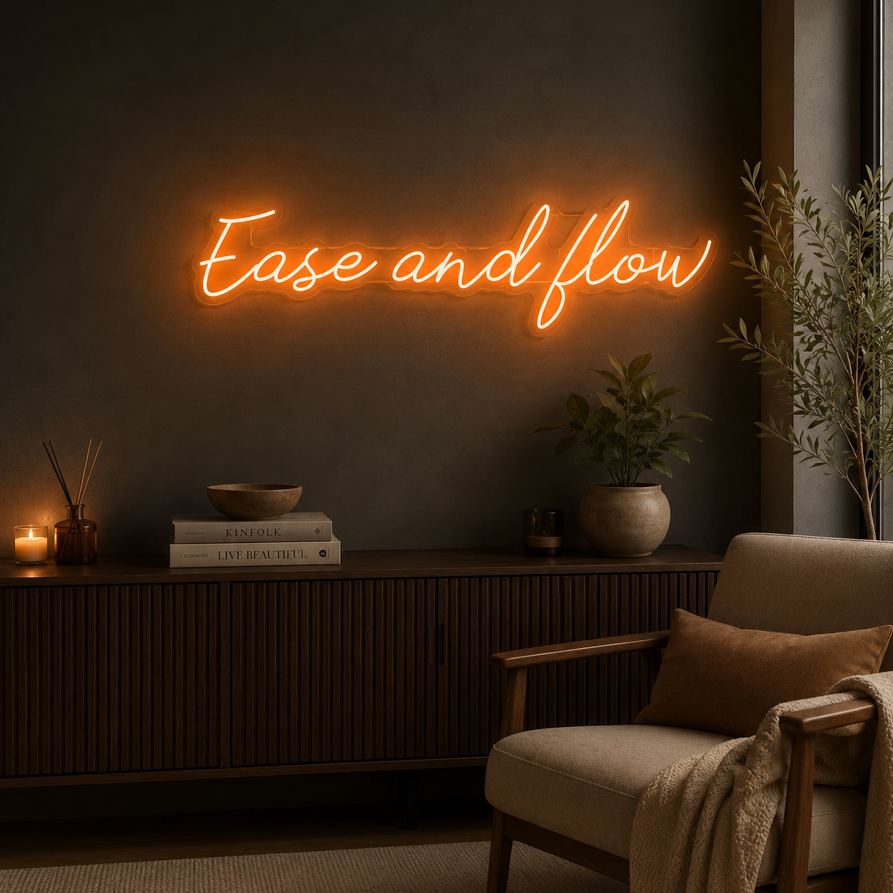 Ease And Flow LED Neon Sign - 03 Real Lifestyle Scene