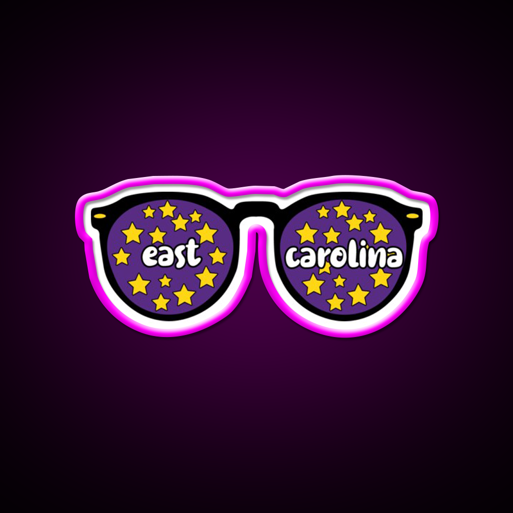East Carolina Sunglasses Beer Bar Decor Led Neon Sign Rgb Color - Neon sign mounted on wall in room