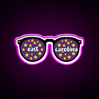 East Carolina Sunglasses Beer Bar Decor Led Neon Sign Rgb Color - Neon sign mounted on wall in room