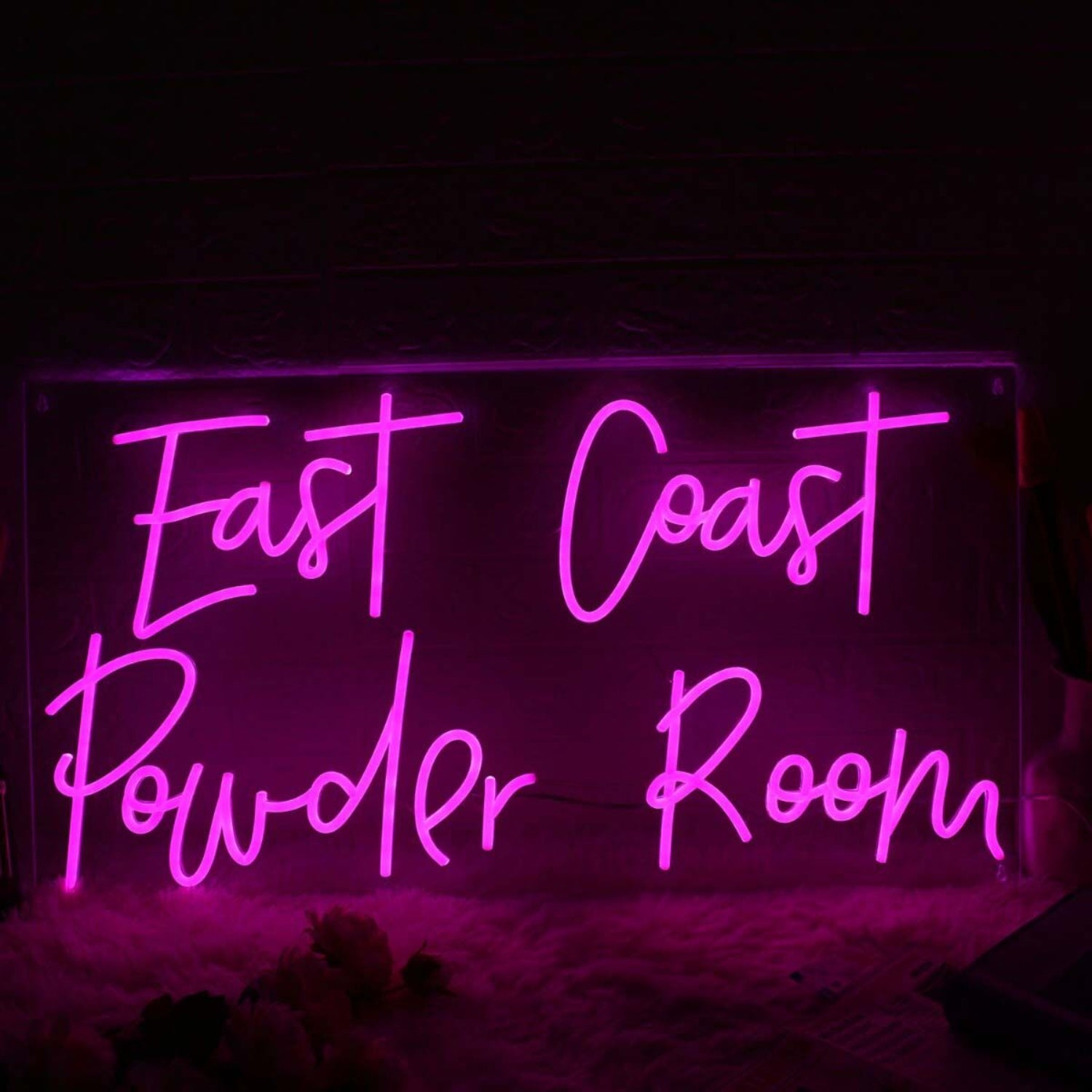 East Coast Pouder Room Pink Led Neon Sign | Shineneon