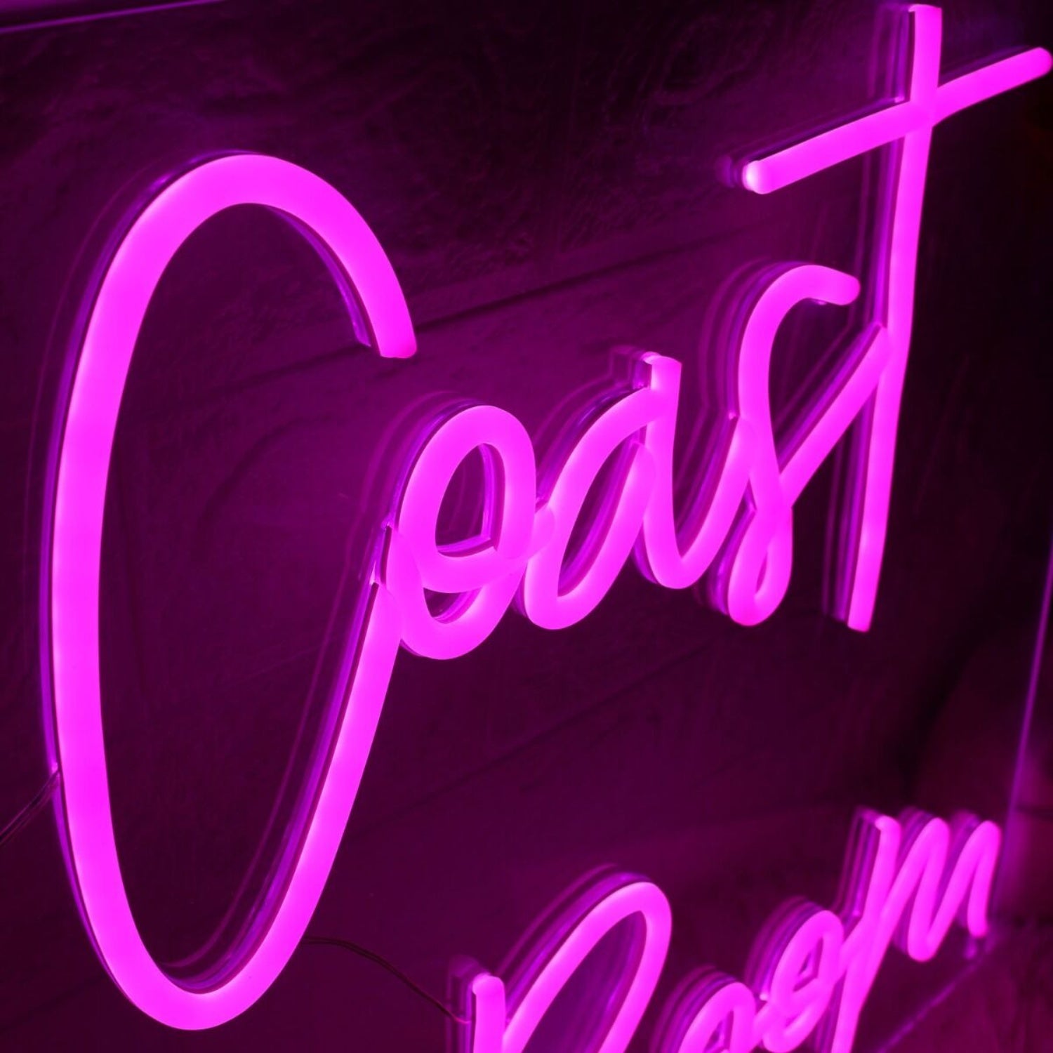 East Coast Pouder Room Pink Led Neon Sign | Shineneon