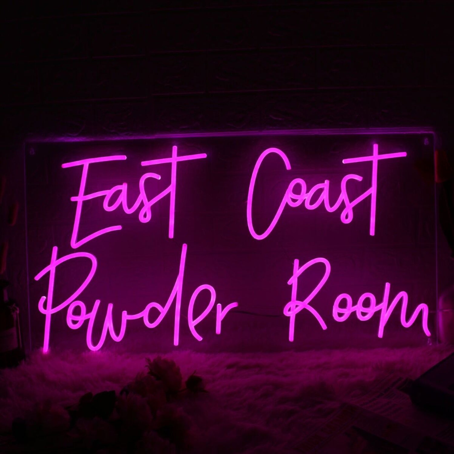 East Coast Pouder Room Pink Led Neon Sign | Shineneon