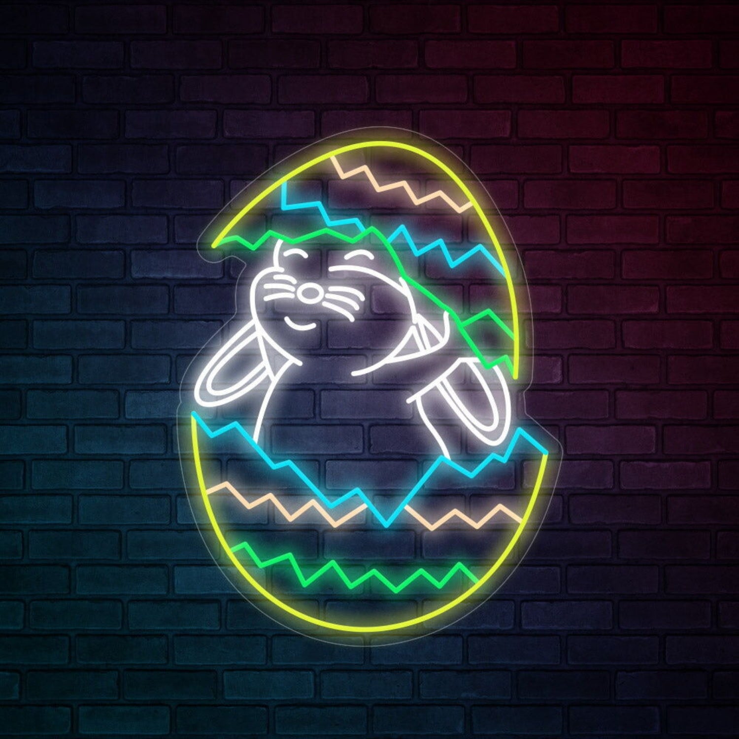 Easter Bunny Broken Egg Led Neon Sign | Shineneon