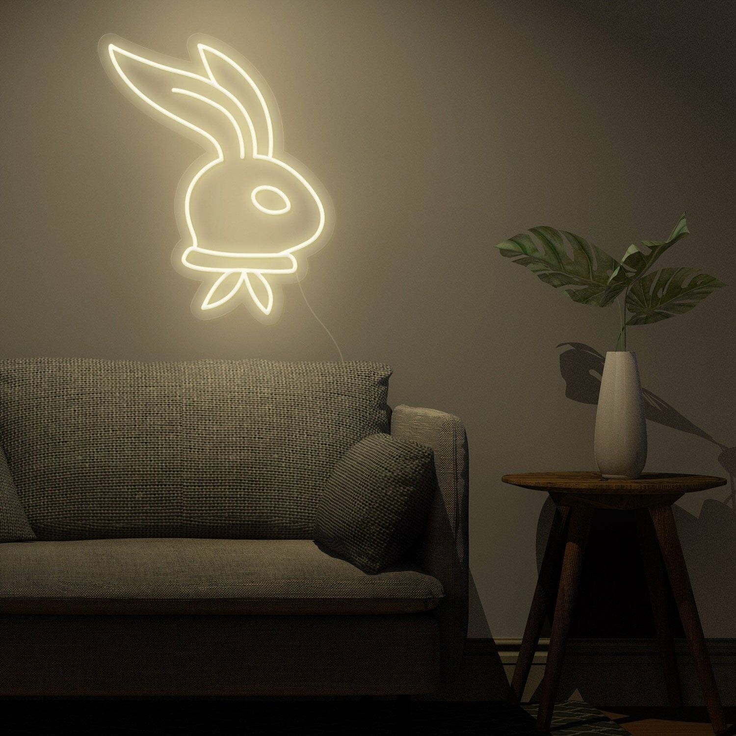 Easter Celebration And Decor Long Ear Bunny Neon Sign | Shineneon
