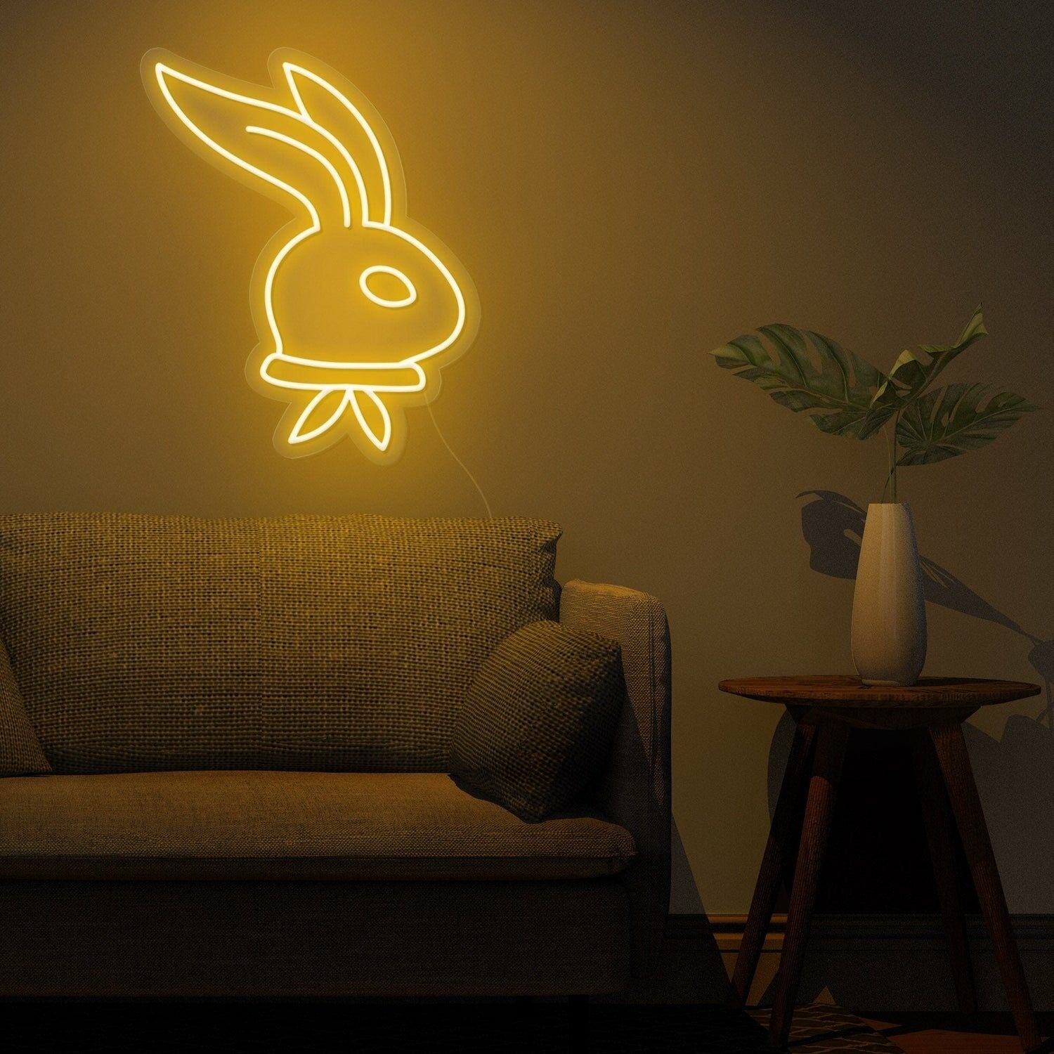 Easter Celebration And Decor Long Ear Bunny Neon Sign | Shineneon