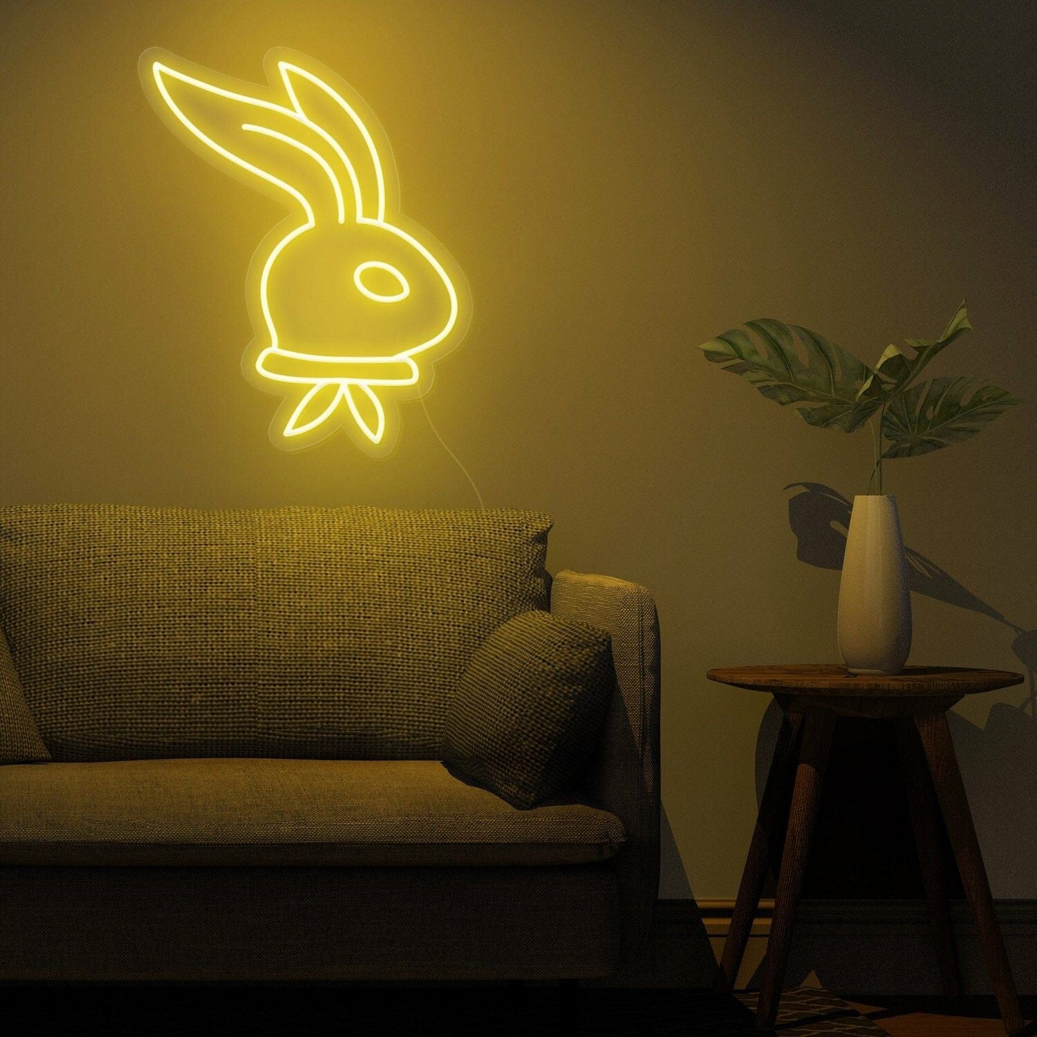 Easter Celebration And Decor Long Ear Bunny Neon Sign | Shineneon