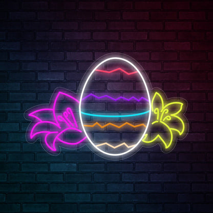 Easter Flowers And Easter Eggs Led Neon Sign | Shineneon