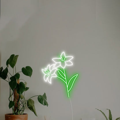 Easter Lily Led Neon Sign Wall Art | Shineneon