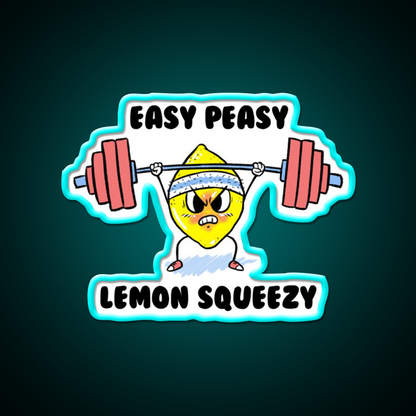 Easy Peasy Lemon Squeezy Gym Fitness Led Neon Sign Rgb Color