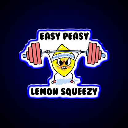 Easy Peasy Lemon Squeezy Gym Fitness Led Neon Sign Rgb Color