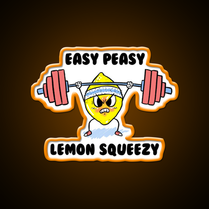 Easy Peasy Lemon Squeezy Gym Fitness Led Neon Sign Rgb Color