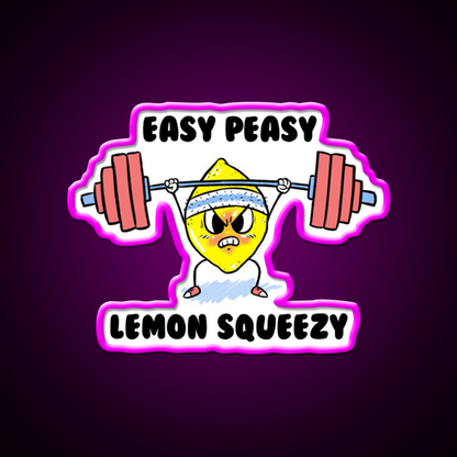 Easy Peasy Lemon Squeezy Gym Fitness Led Neon Sign Rgb Color