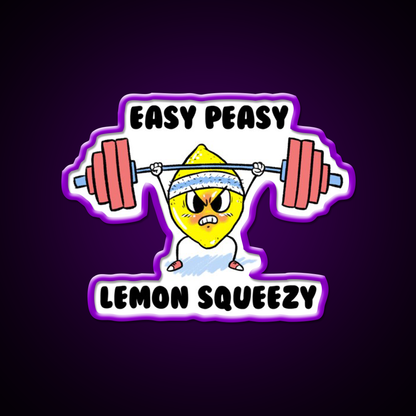Easy Peasy Lemon Squeezy Gym Fitness Led Neon Sign Rgb Color
