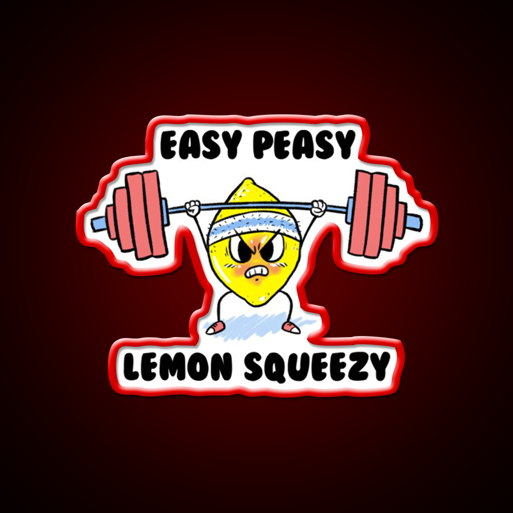 Easy Peasy Lemon Squeezy Gym Fitness Led Neon Sign Rgb Color