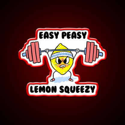 Easy Peasy Lemon Squeezy Gym Fitness Led Neon Sign Rgb Color