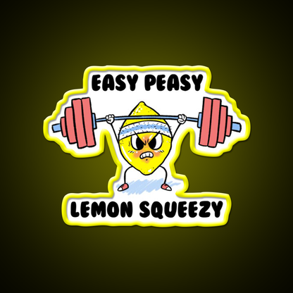 Easy Peasy Lemon Squeezy Gym Fitness Led Neon Sign Rgb Color
