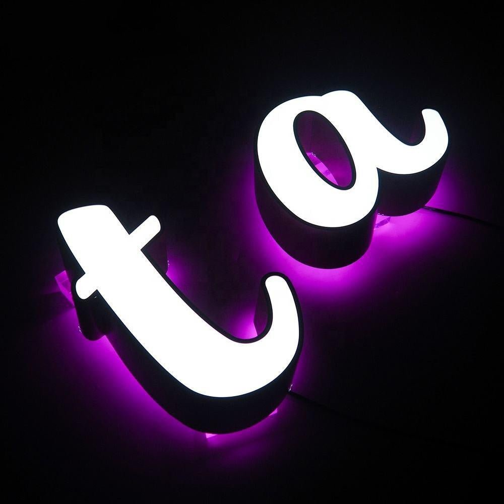Eat 3D Front And Back Lit Letters Metal Led Sign - Shineneon