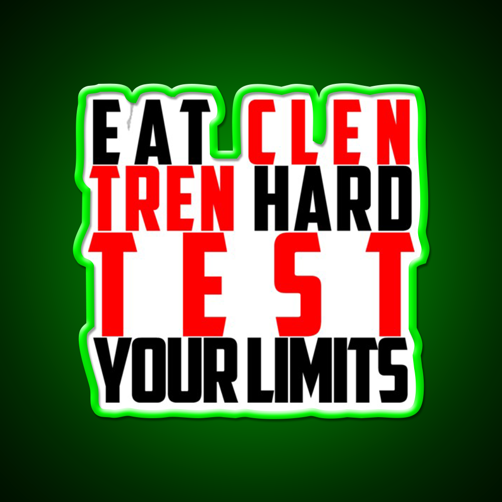 Eat Clen Tren Hard Black Gym Fitness Led Neon Sign Rgb Color - LED neon sign view 8