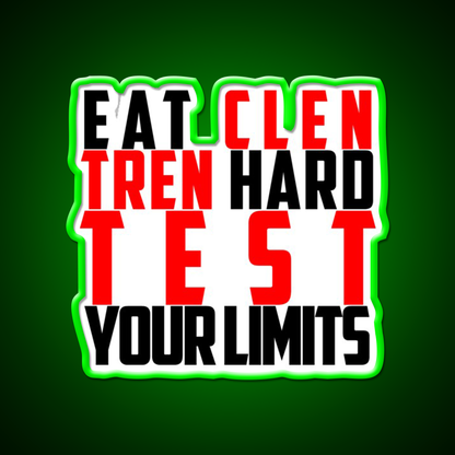 Eat Clen Tren Hard Black Gym Fitness Led Neon Sign Rgb Color - LED neon sign view 8