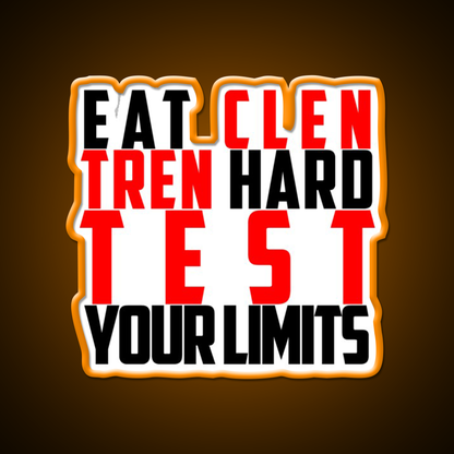 Eat Clen Tren Hard Black Gym Fitness Led Neon Sign Rgb Color - LED neon sign view 6
