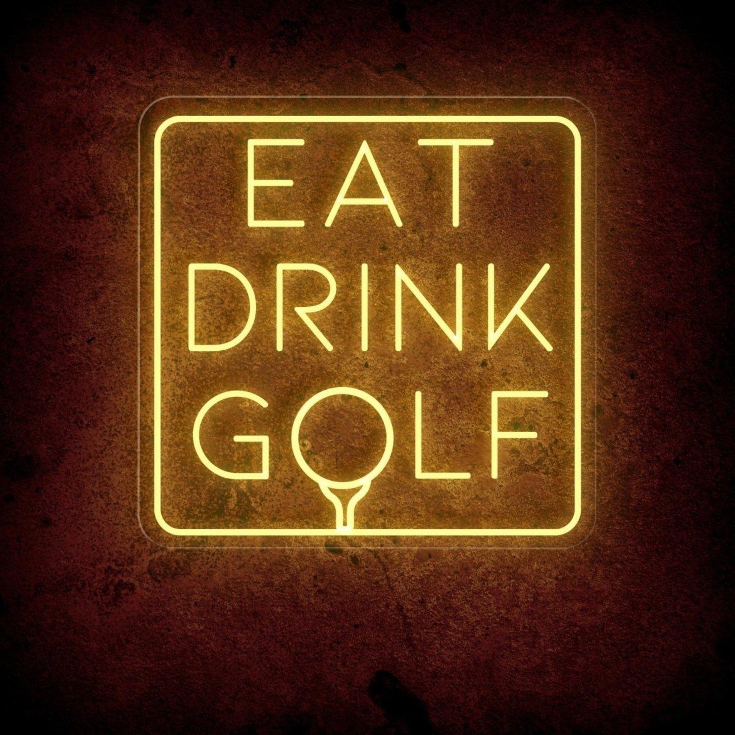Eat Drink Golf Led Neon Sign Vibrant Purple For Man Cave Bar Golf Club Decor | Shineneon