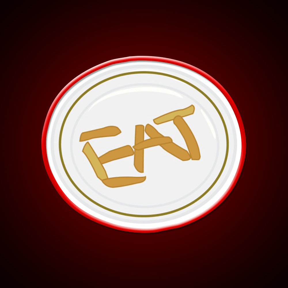 Eat Fast Food Led Neon Sign For Burger Place Rgb Color - Shineneon