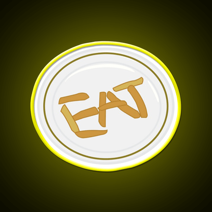 Eat Fast Food Led Neon Sign For Burger Place Rgb Color - Shineneon