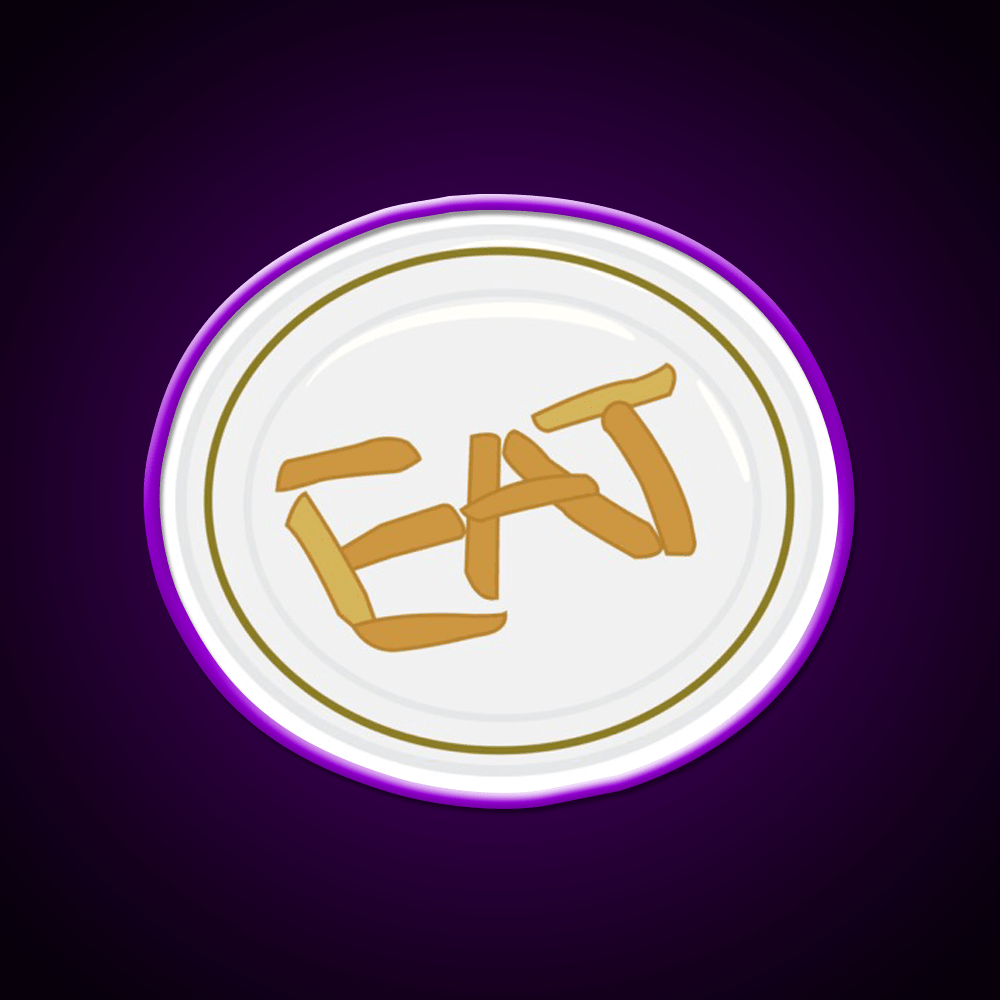 Eat Fast Food Led Neon Sign For Burger Place Rgb Color - Shineneon