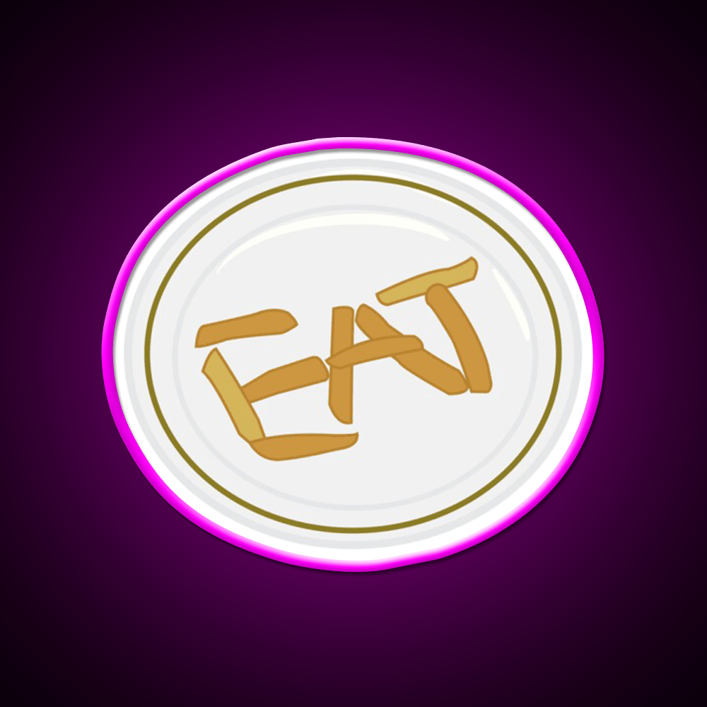 Eat Fast Food Led Neon Sign For Burger Place Rgb Color - Shineneon