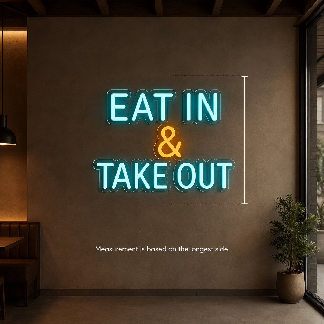 Eat In And Take Out LED Neon Sign - 04 Size Image