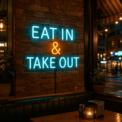 Eat In And Take Out LED Neon Sign - Shineneon