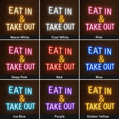 Eat In And Take Out LED Neon Sign - Shineneon