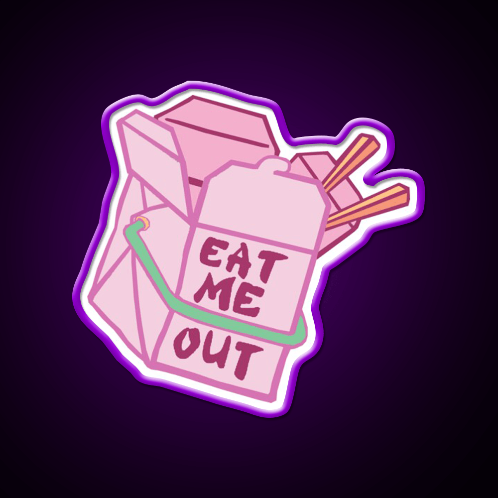 Eat Me Out Led Neon Sign Chinese Food Rgb Color - Shineneon