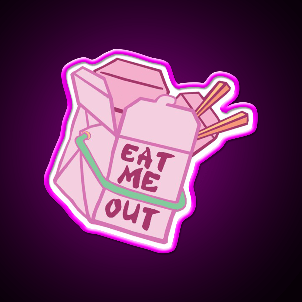 Eat Me Out Led Neon Sign Chinese Food Rgb Color - Shineneon