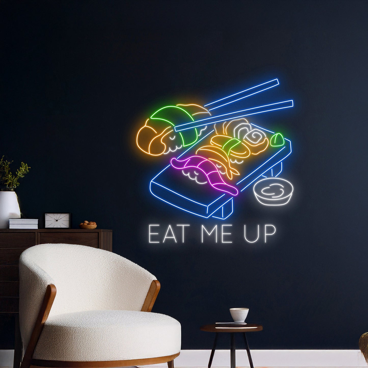 Eat Me Up Sushi Neon Sign