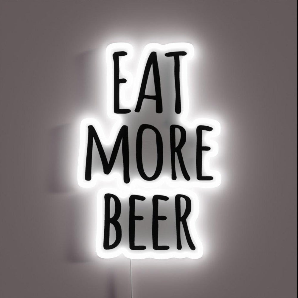 Eat More Beer V10 Rgb Led Neon Sign Bar Wall Decor - Shineneon
