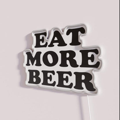 Eat More Beer V11 Rgb Led Neon Sign Bar Wall Decor - Shineneon