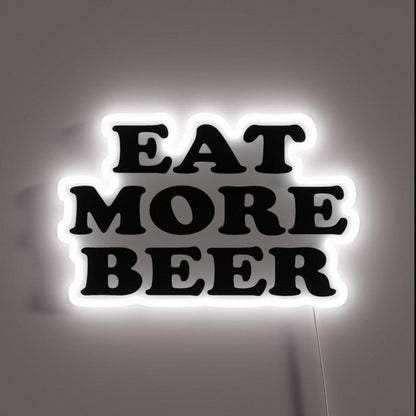 Eat More Beer V11 Rgb Led Neon Sign Bar Wall Decor - Shineneon