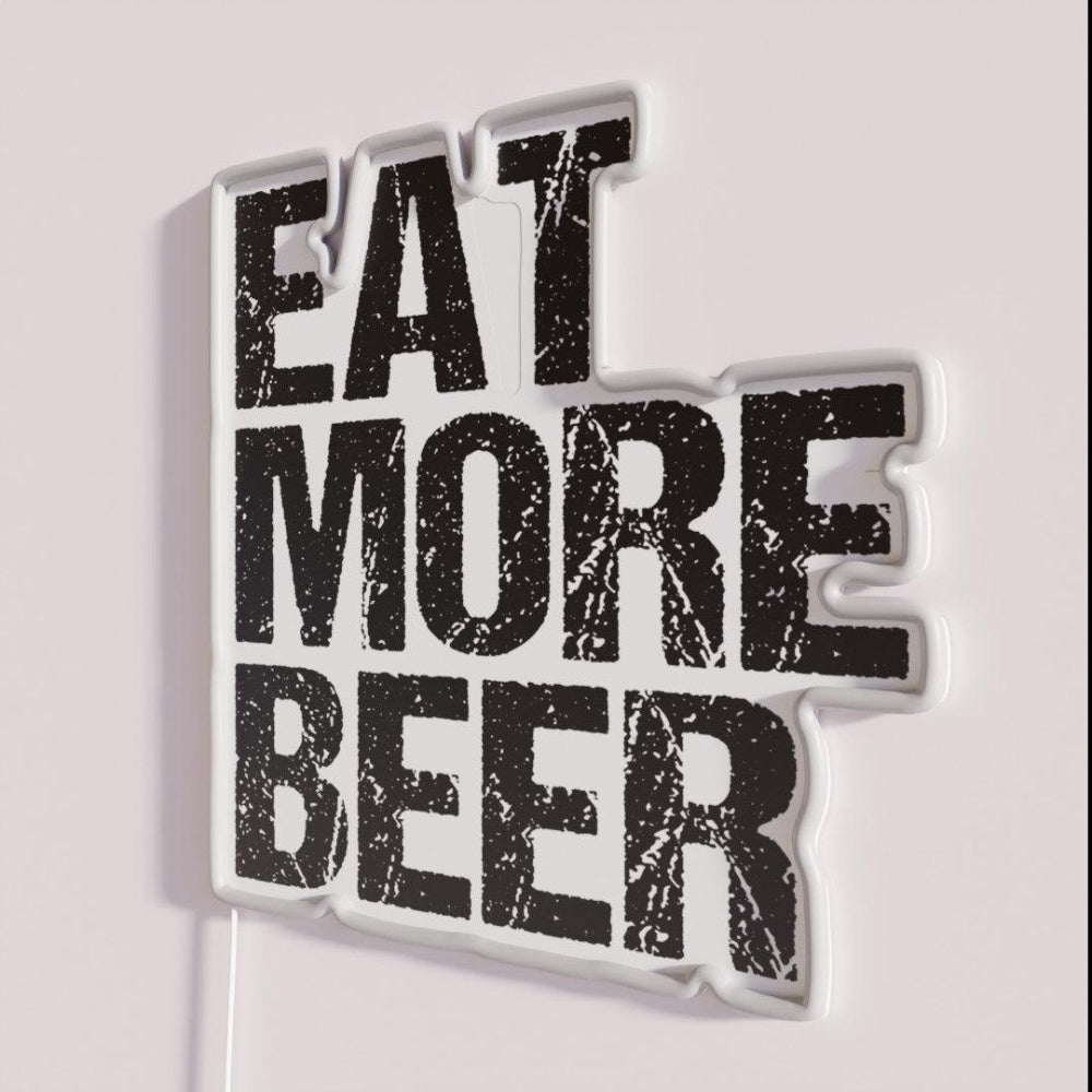 Eat More Beer V12 Rgb Led Neon Sign Bar Wall Decor - Shineneon