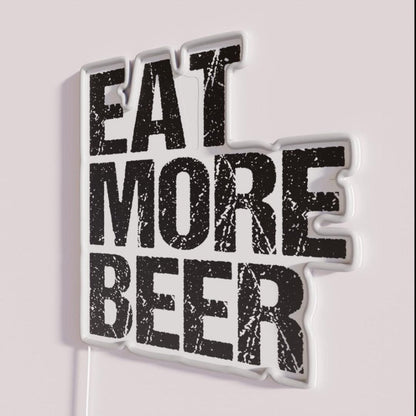Eat More Beer V12 Rgb Led Neon Sign Bar Wall Decor - Shineneon