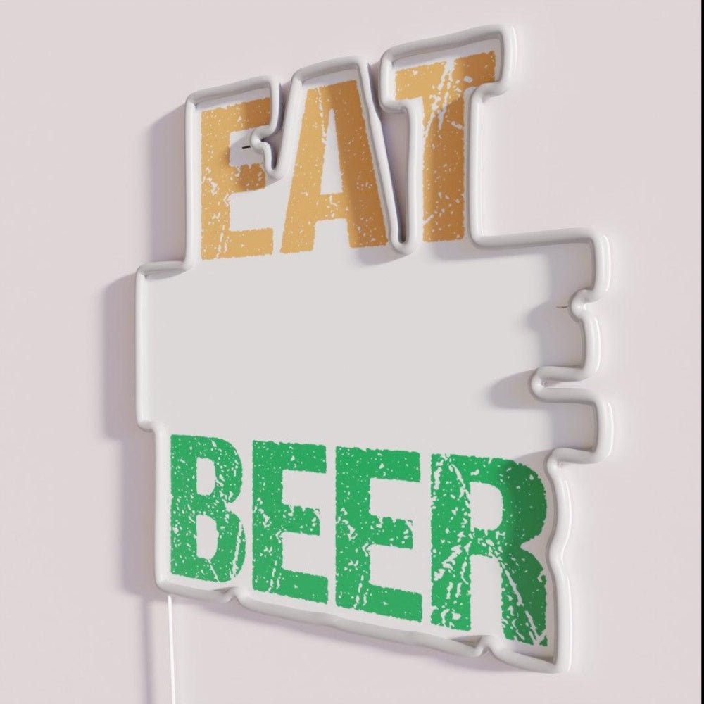 Eat More Beer V13 Rgb Led Neon Sign - Shineneon