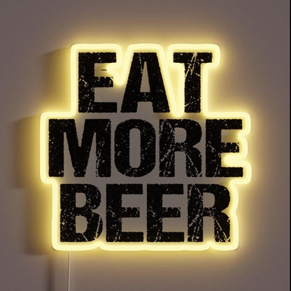 Eat More Beer V13 Rgb Led Neon Sign Bar Wall Decor - Shineneon