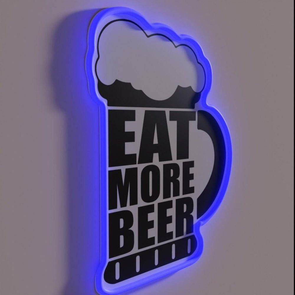 Eat More Beer V14 Rgb Led Neon Sign - Shineneon