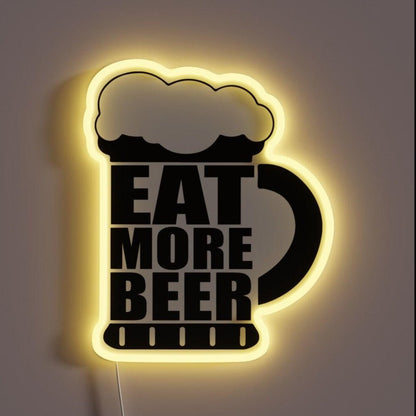 Eat More Beer V14 Rgb Led Neon Sign - Shineneon
